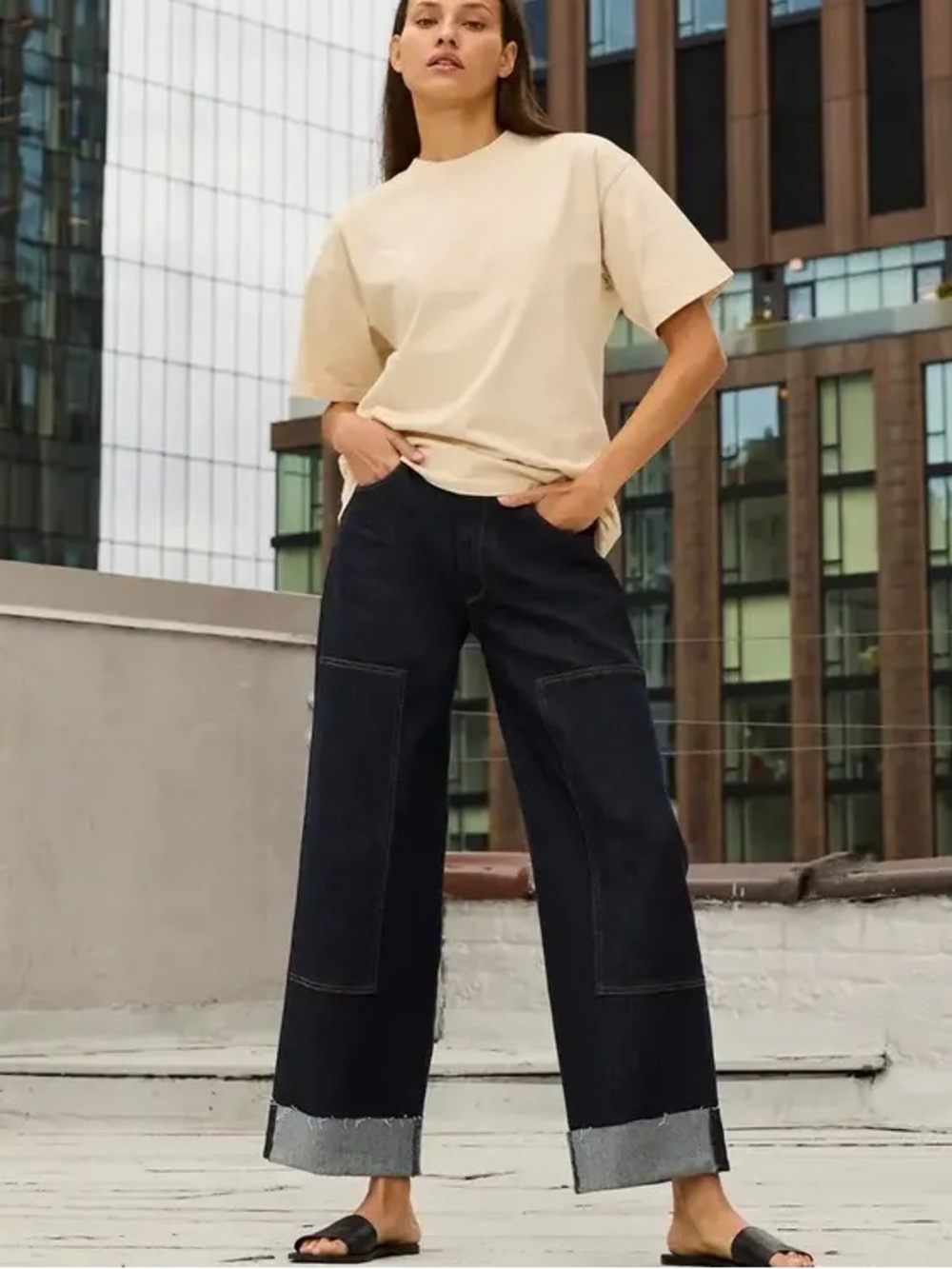 NWT Edyson Francis wide leg jeans